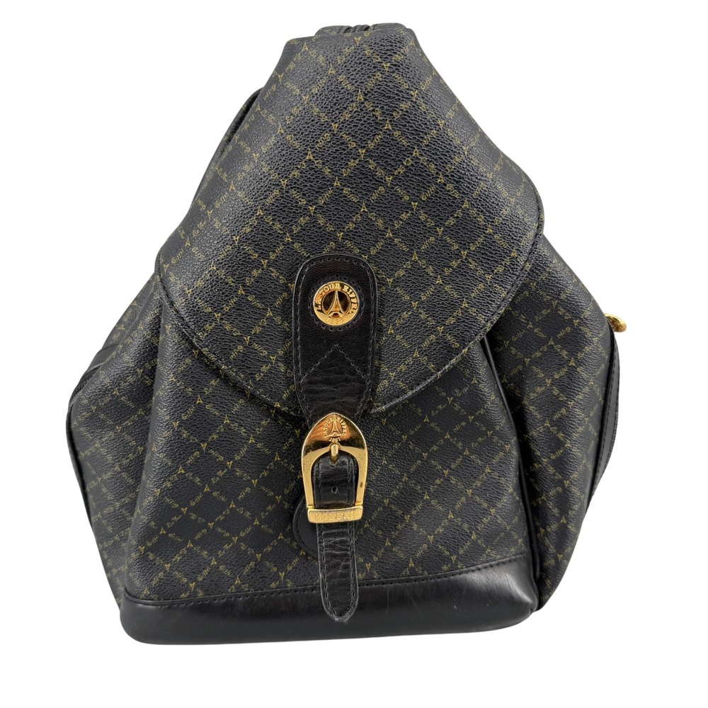 La Tour Eiffel 1887 Monogram Backpack Black Gold Convertible Sling Bag Vintage